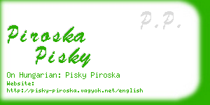 piroska pisky business card